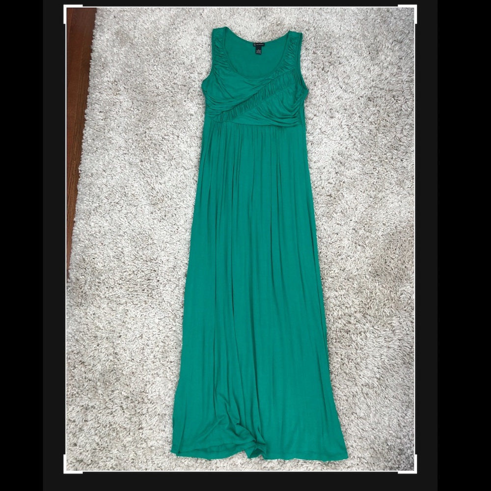 Jade green maxi dress